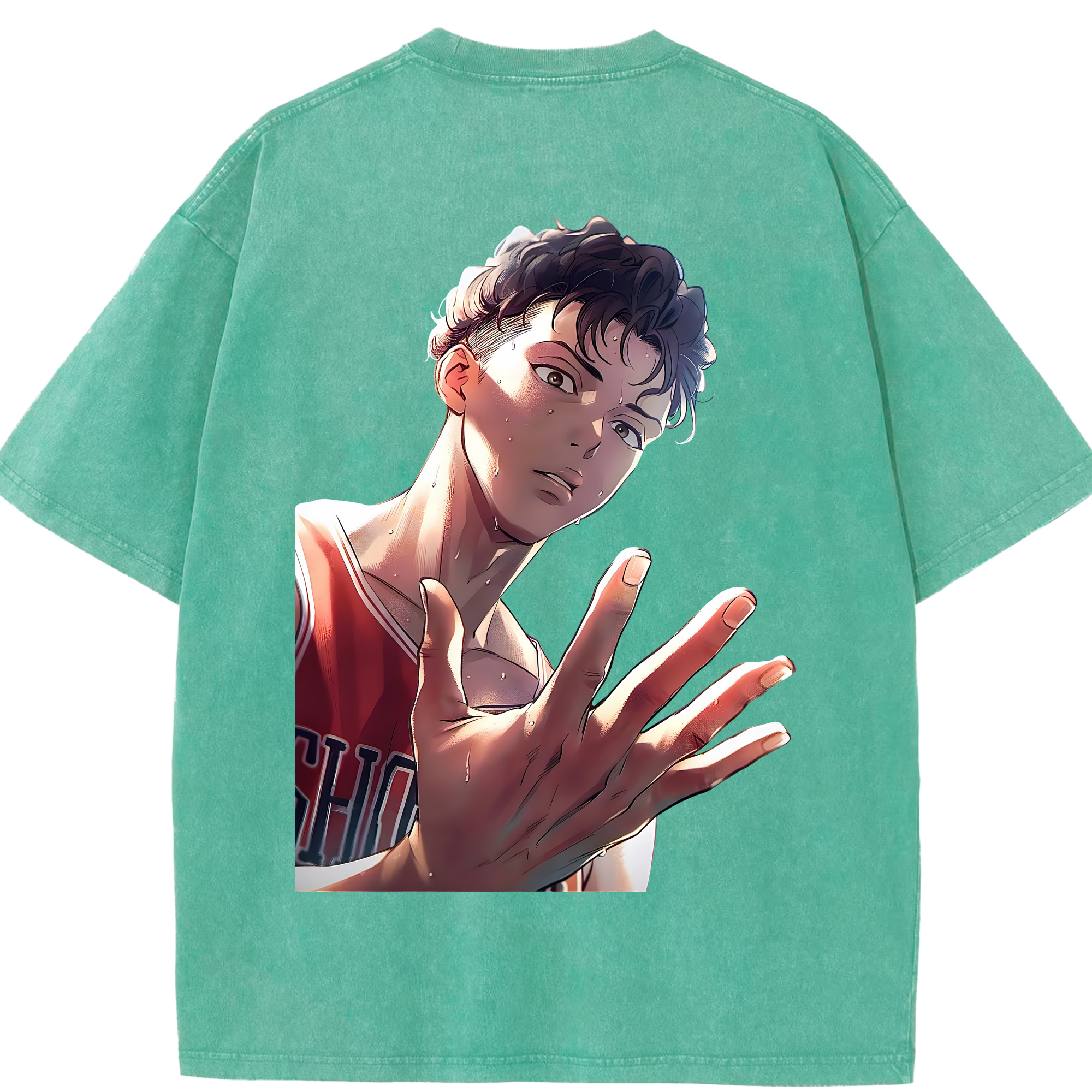 （画像用） SLAM DUNK／スラムダンク 綿100% ヴィンテージ風 半袖Tシャツ（背面プリント）